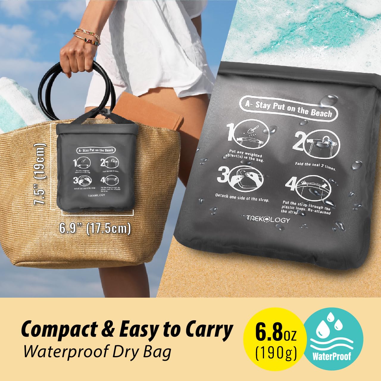 TREKOLOGY Aufblasbares Strand Kissen - Reisekopfkissen Luftkissen für Sonnenliegen Strandkissen - Erwachsene Poolkissen Strand-Essentials für Ultimative Entspannung (BLAU)