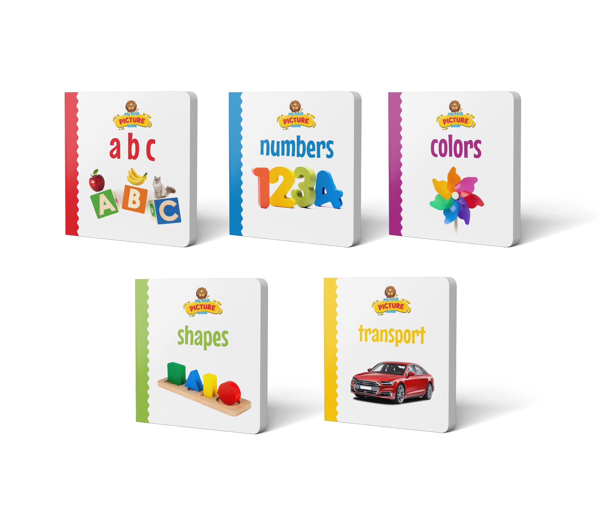 My First Library Picture Book Set for Kids | 10 Board Books: Alphabets, Numbers, Colors, Shapes, Transport, Animals, Birds, Fruits, Vegetables | Classic Learning Pack for Toddlers 2