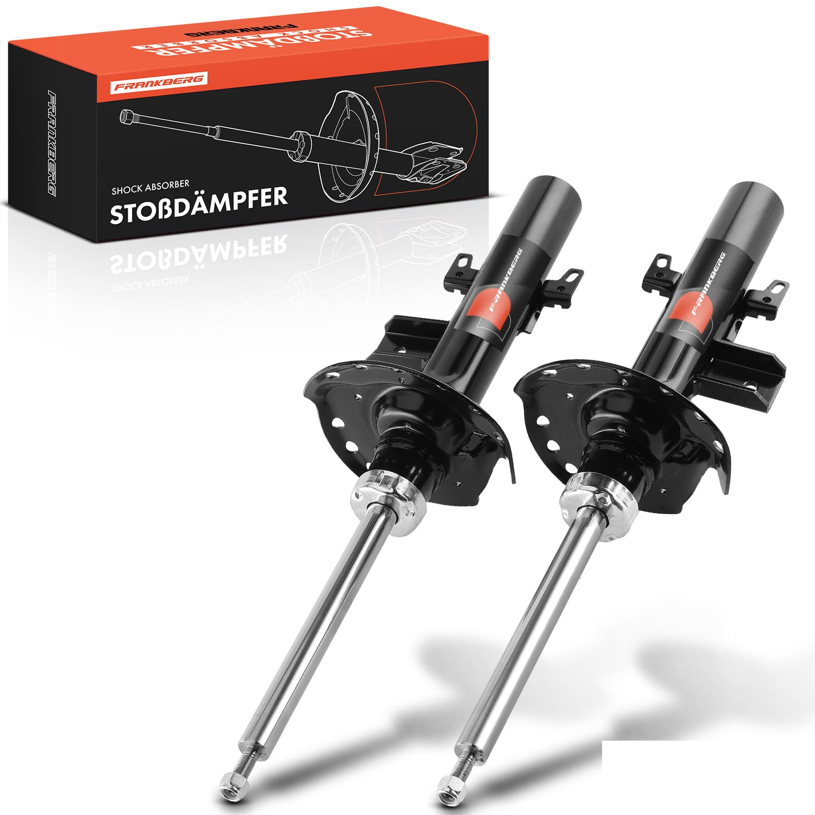 Frankberg 2x Shock Absorber Strut Rear Left Right 540mm Gas pressure Compatible with Freelander 2 L359 Replace# LR001149,LR039916