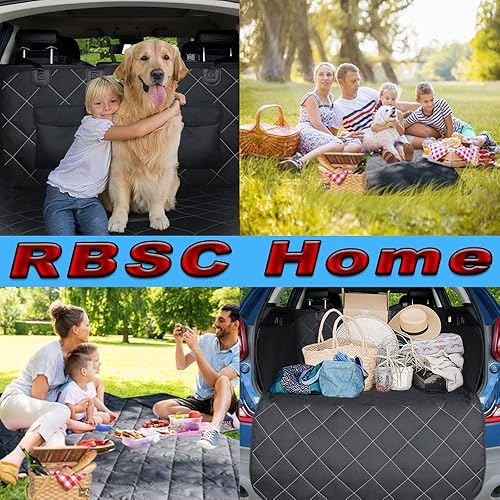 Miniatura 8 de RBSC Home Funda de asiento trasero de automóvil para perros, forro de carga impermeable para perros, funda de carga resistente y antideslizante para