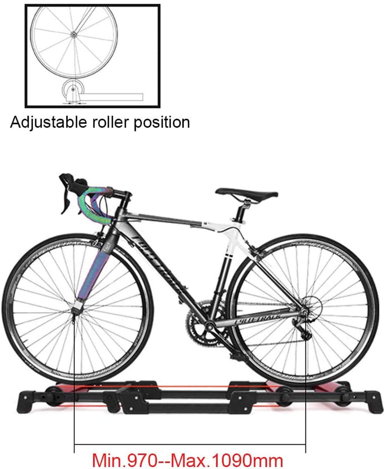 Bike Roller Faltbarer Indoor Cycling Fahrrad Rollentrainer, MTB Rennrad Trainingsstation, Passend für 24-29 Zoll Mountainbike/700C Rennrad