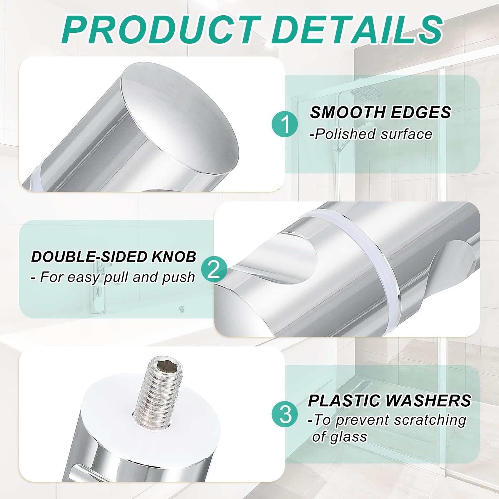 PATIKIL Glass Shower Door Handle - Image 3