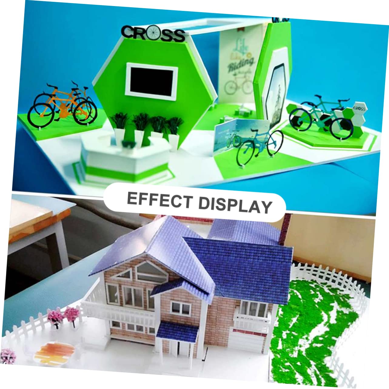 Láminas de Espuma Pvc Blanco, 10 Piezas, para Maquetas y Mesas de Arena, Material Práctico para Micropaisajes y Decoración