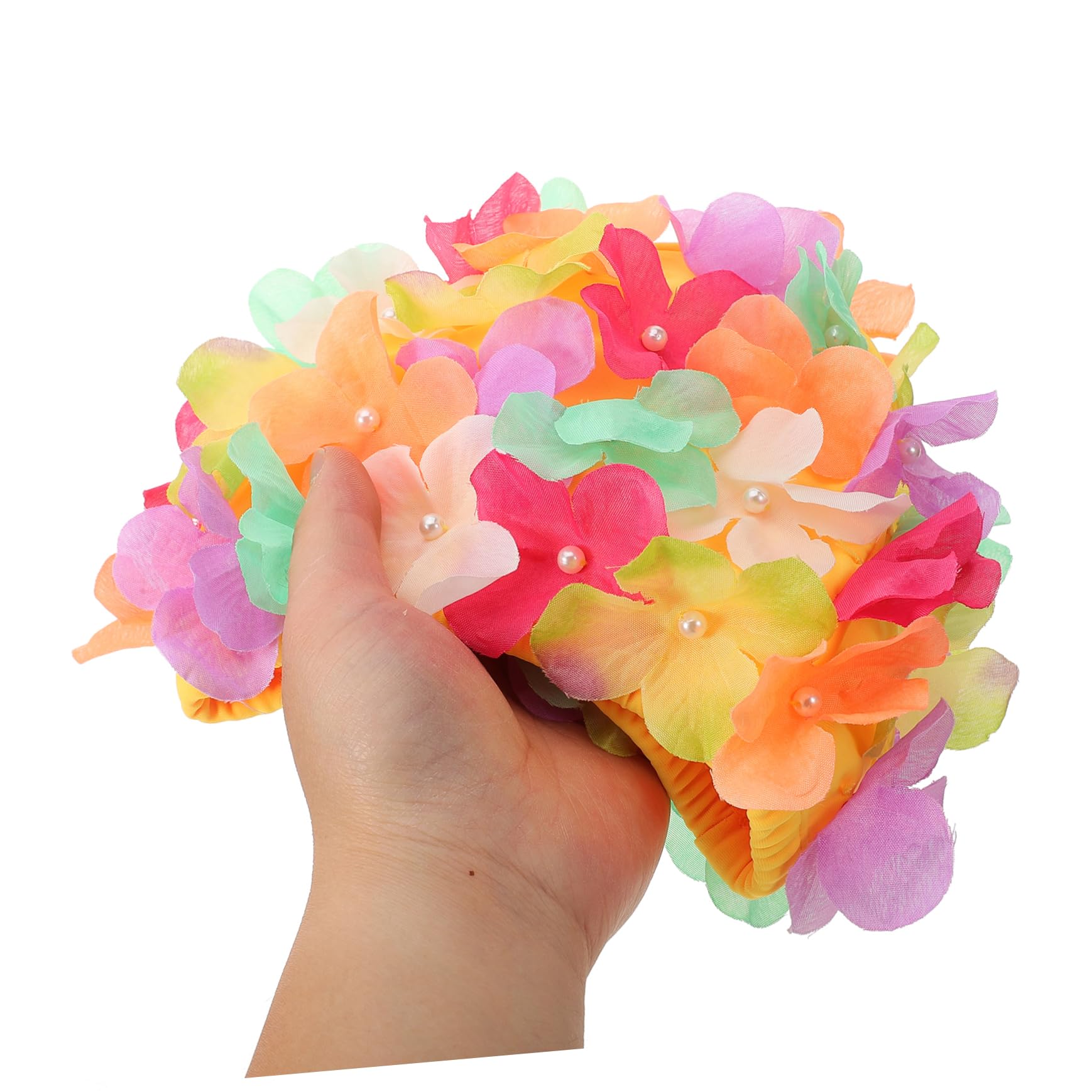 POPETPOP Sombrero De Natación De Flores Piscina Mujer Gorra De Baño Gorro De Natación para Nadar Pelo Cabello Gorro De Baño Elástico Gorro De Baño con Pétalos Tapa Nylon