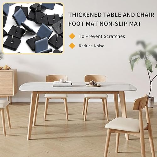Miniatura 6 de 36 deslizadores de uñas de 1 pulgada (0.984 in), cuadrados de teflón para silla, almohadillas deslizantes para muebles, armarios, sillas, patas,