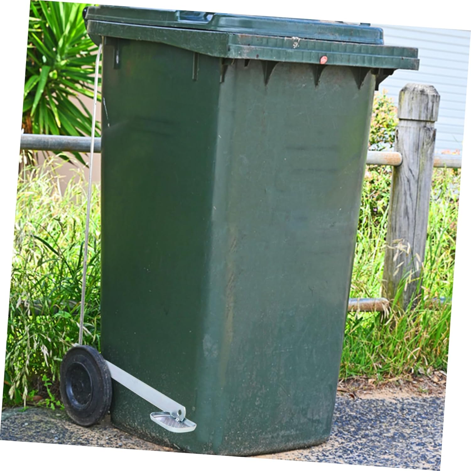 100L Outdoor Trash Can Pedal Foot Operated Garbage Bin Accessory Large Trashcan Pedal Device for Garden and Patio Use