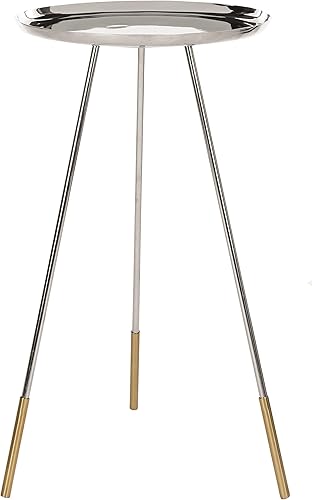 Miniatura 2 de Safavieh Home Calix Mesa auxiliar con patas de trípode en níquel y oro