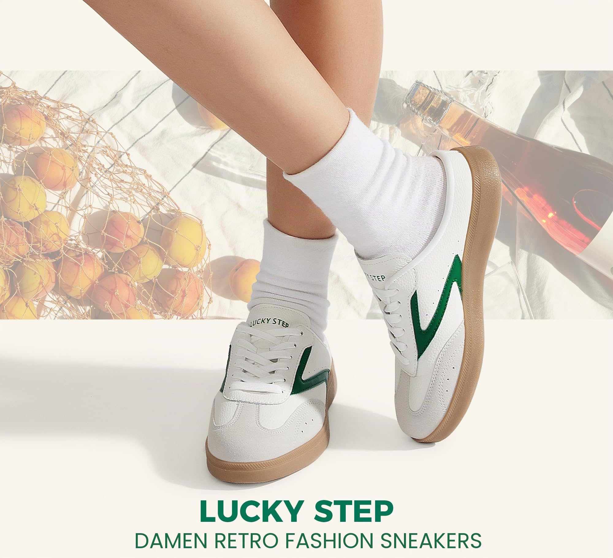 LUCKY STEP Damen Mule-Sneakers im Retro-Design | Bequeme Slip-On Freizeitschuhe ohne Ferse mit Winter-Ausstattung | Ideal für Stadt, Alltag & entspanntes Walken