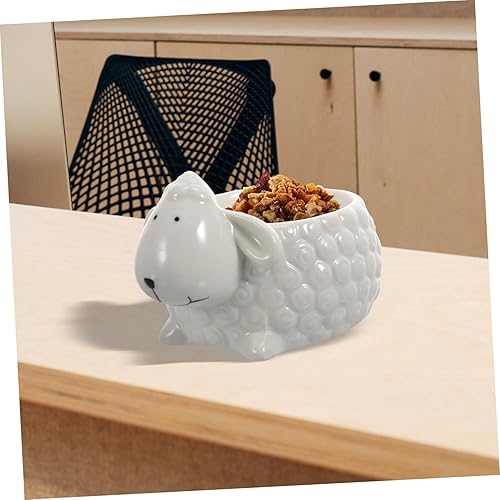 Miniatura 8 de Cabilock Plato de ovejas Niños Postre Bowl Ensalada Cerámica Fruta Tazón Vajilla Hogar vaca,Oveja