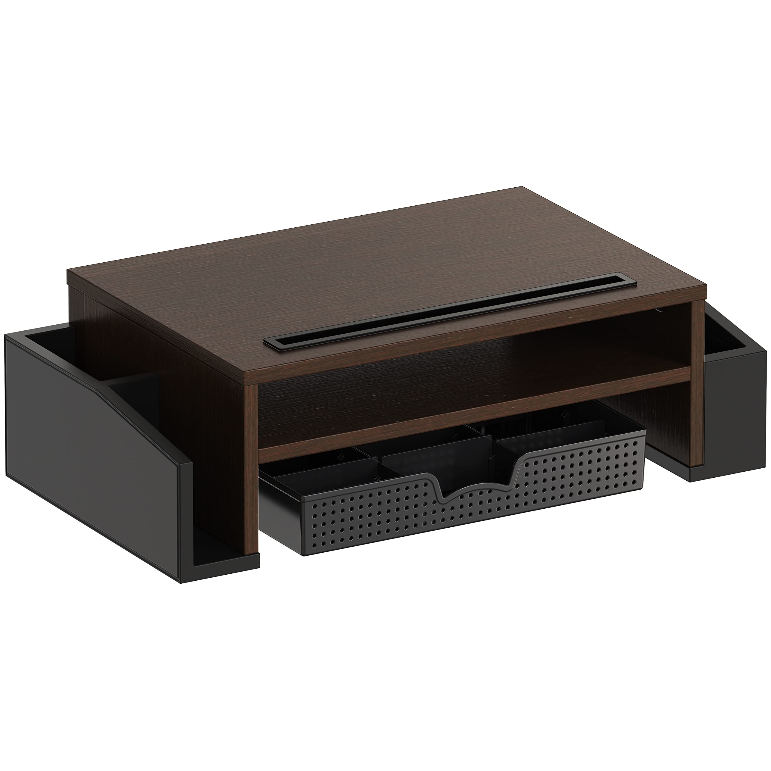 Simple Houseware Desk Monitor Stand Riser with Adjustable Organizer ...