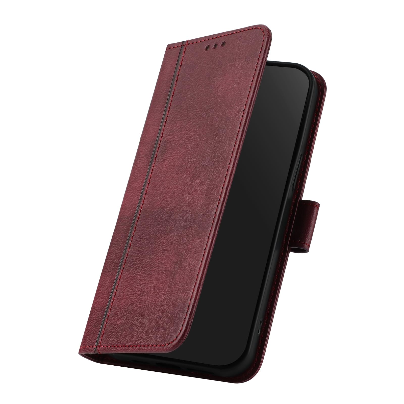 HAOYE Cover Portafoglio Per Motorola Edge 30 Fusion - Pelle Goffrata Lavanda, Vani Carte E Chiusura Magnetica