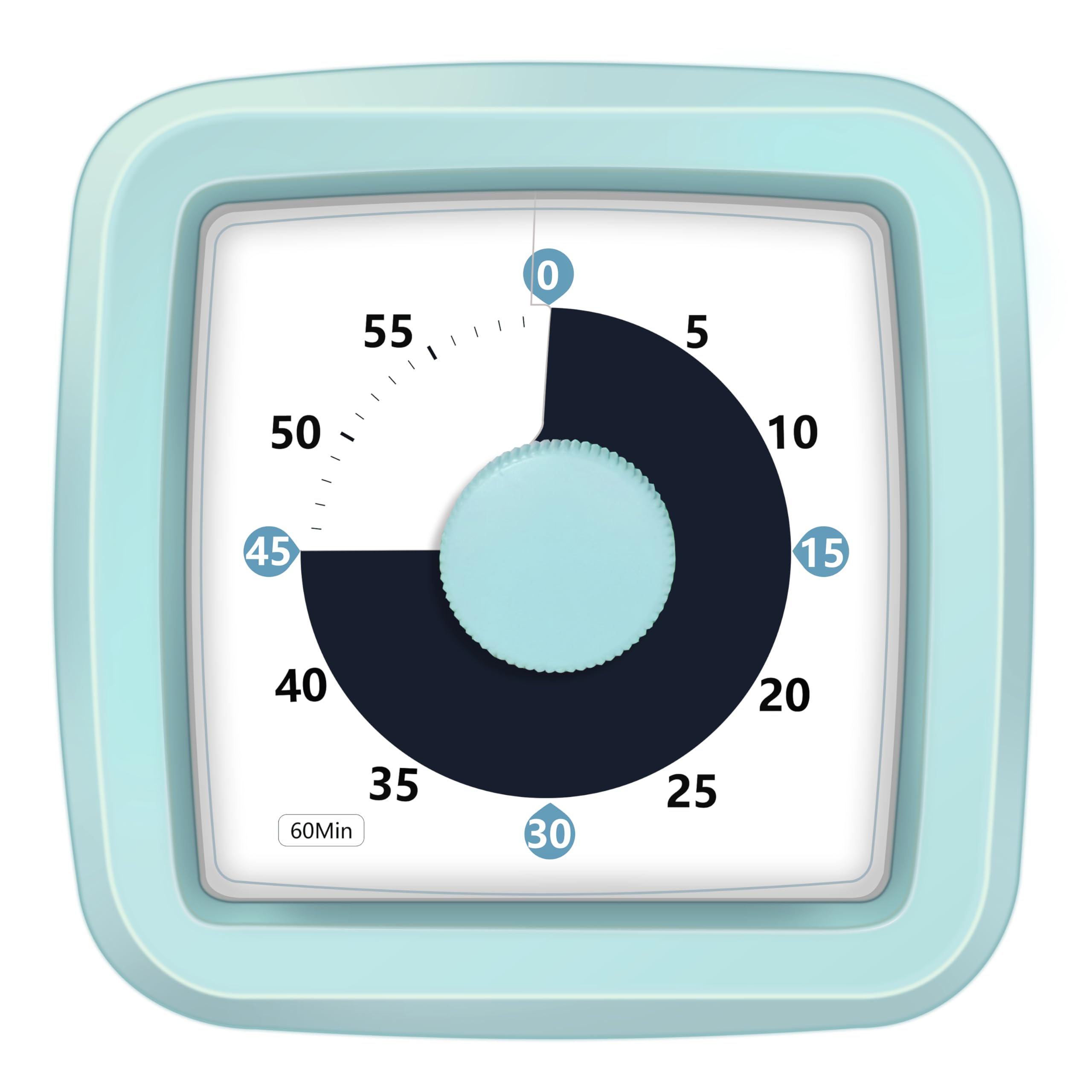 60 Minute Visual Timer, Kitchen Timer, Visual Timer for Kids with Silent Operation Gentle Ring Battery Operated Timers for Classroom Cooking, Classroom Must Haves & Teacher Must Haves, Blue