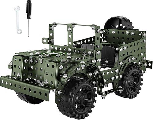 Kits de coche modelo de metal 392 piezas de juguetes erectores para edades de 8 a 13 años, proyectos STEM para niños de 8 a 12 y 14 años en