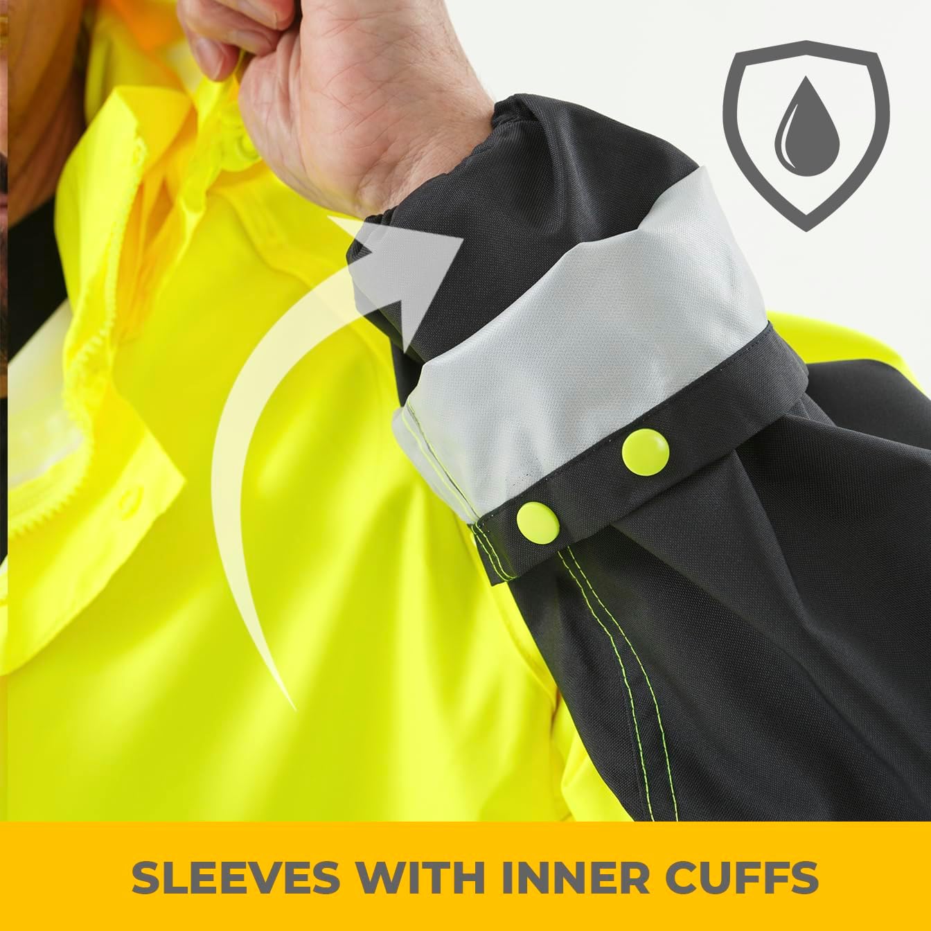 Safety Raincoat ALBATROSS PLUS Long Hooded Waterproof Emergency Rain Jacket Poncho for Men Women Adults - Image 4