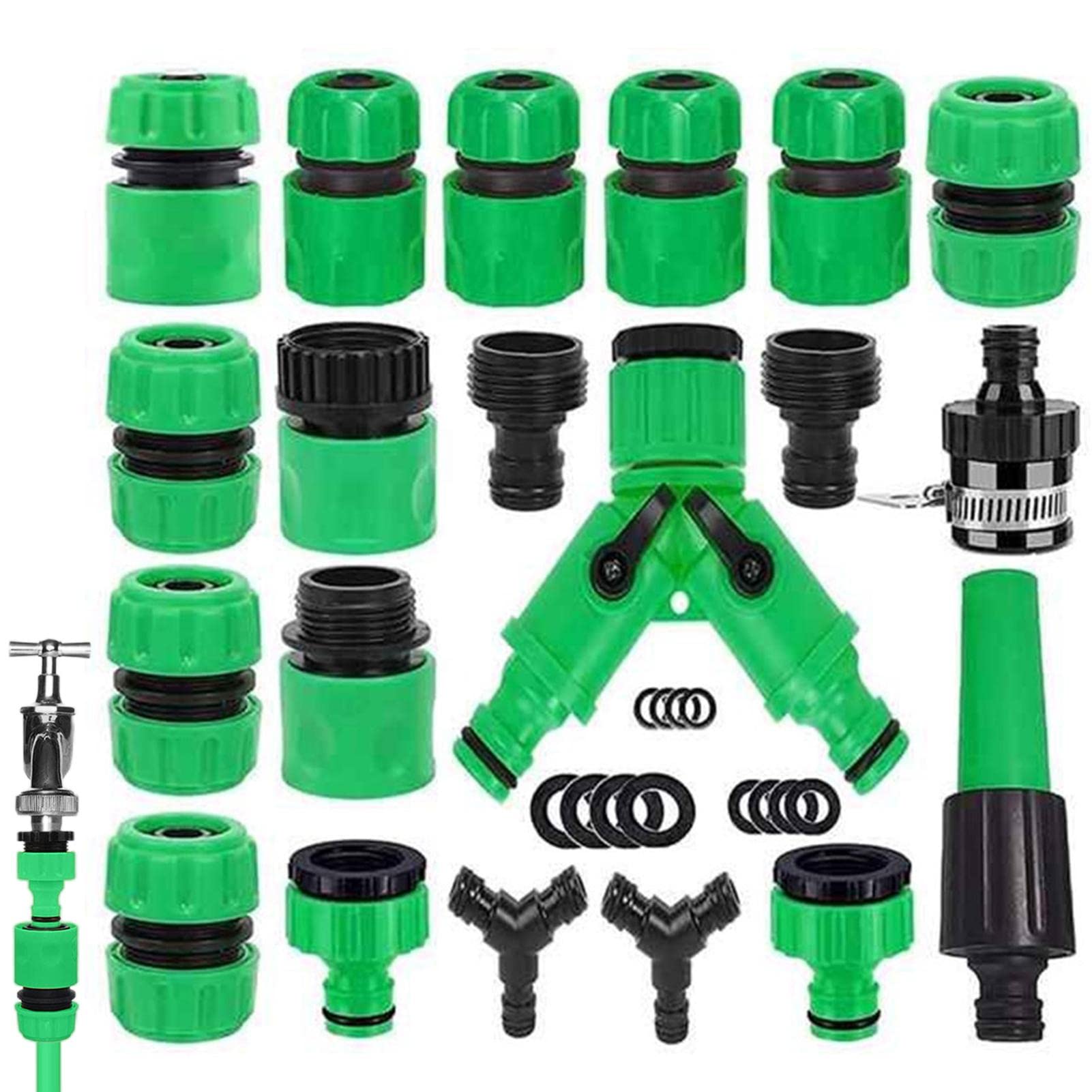Conector rápido neumático de 12 mm con rosca hembra de 2/3/4/5 vías