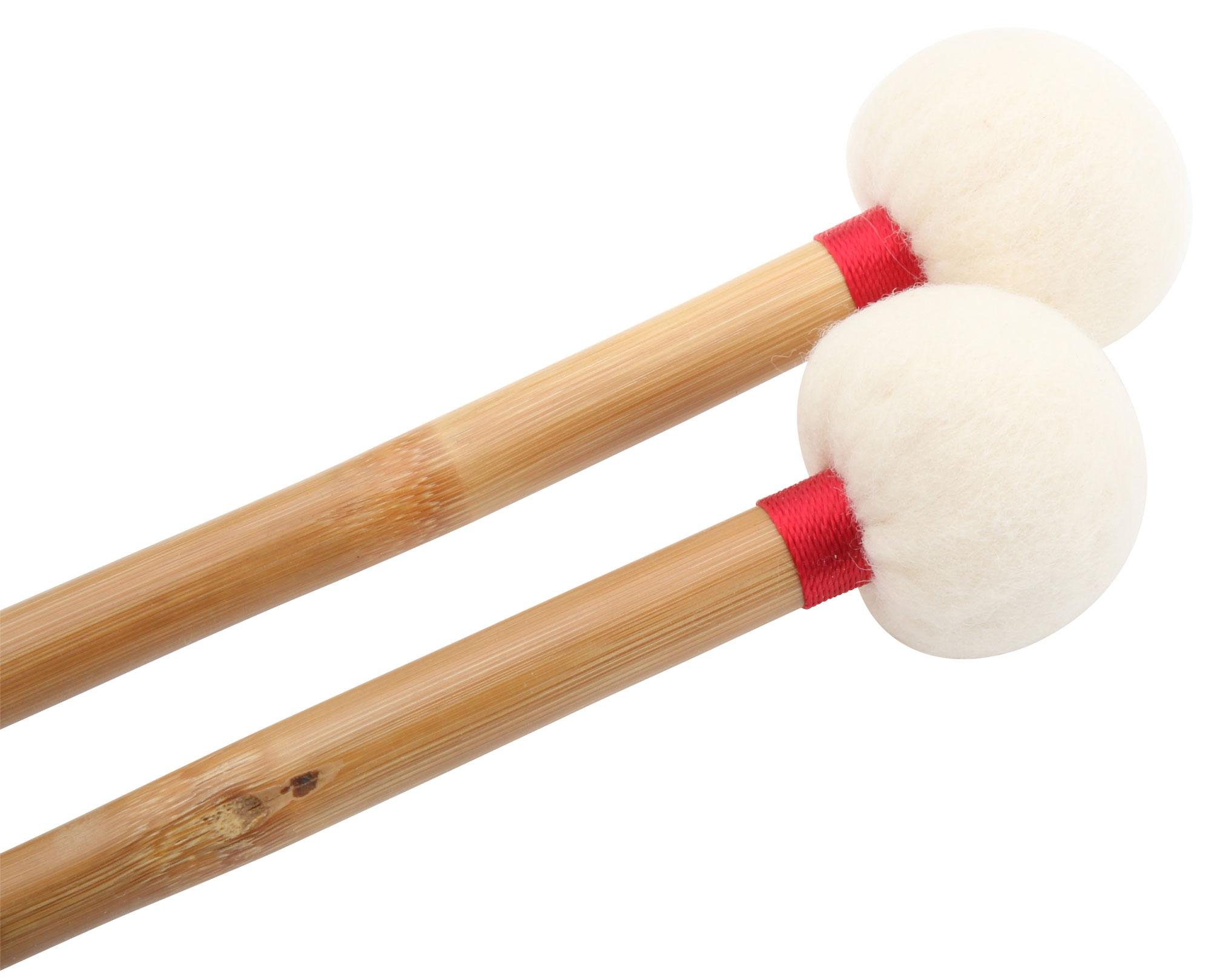 XDrum Baquetas Para Timbal OrquestaSET Bambú, Diámetro de cabeza: 35 mm | 3 pares de baquetas para timbal, 43 mm y 48 mm, Sonido suave, Cabeza de fieltro, Mango de bambú, 43 mm y 48 mm.