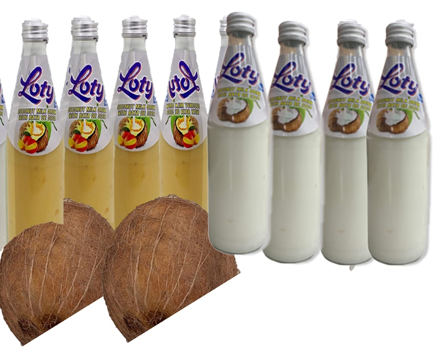 EVAXO VARIETY LOTY COCONUT MILK DRINKS 16.4 OZ PACK OF 8