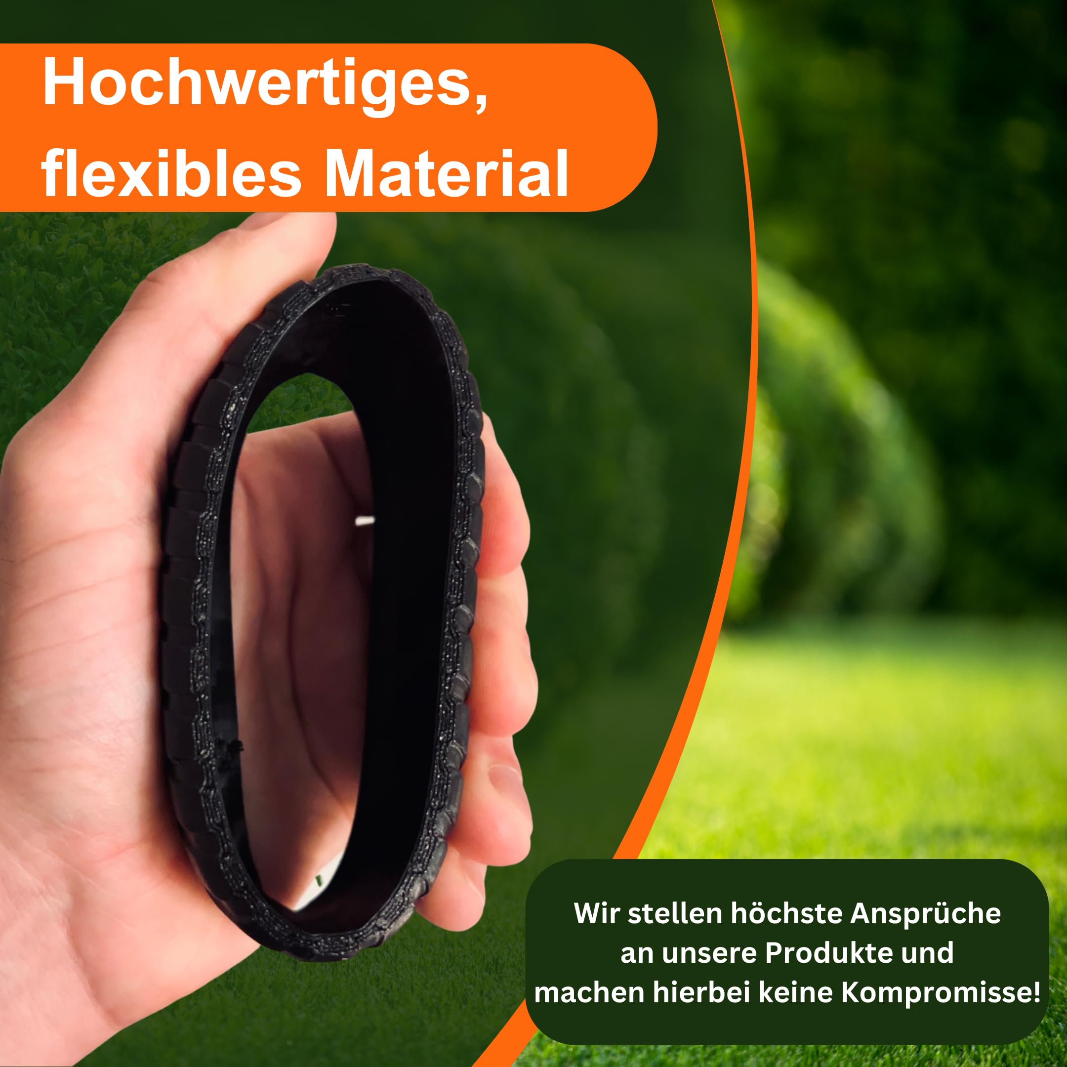 2 protezioni per ruota compatibili con Worx Landroid L1500, L2000, WR155E, WR153E, rivestimento per ruota anteriore, profilo robusto tuning, miglioramento della trazione, prodotto in Germania