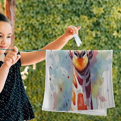 Vista 145 de Juego de 2 toallas de baño de color morado, remolques de mano de lobo, toallas de baño, toallas suaves y absorbentes para baño, cocina, gimnasio