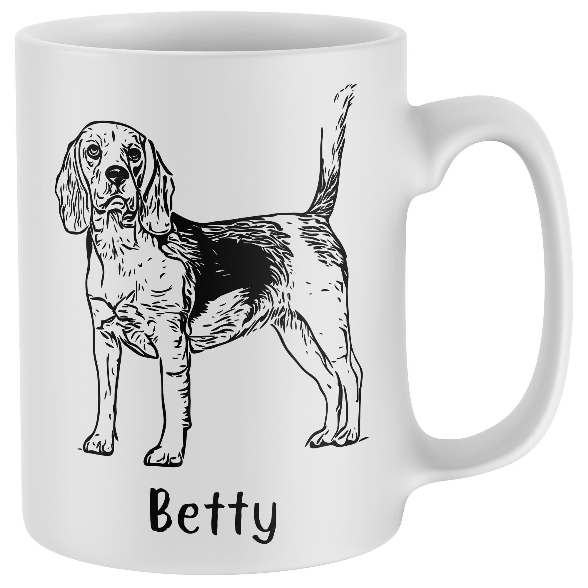 Purple Print House Personalised Pet Sketch Mug Custom Animal Portrait Gift for Dog & Cat Owner Lover Men Women Cup