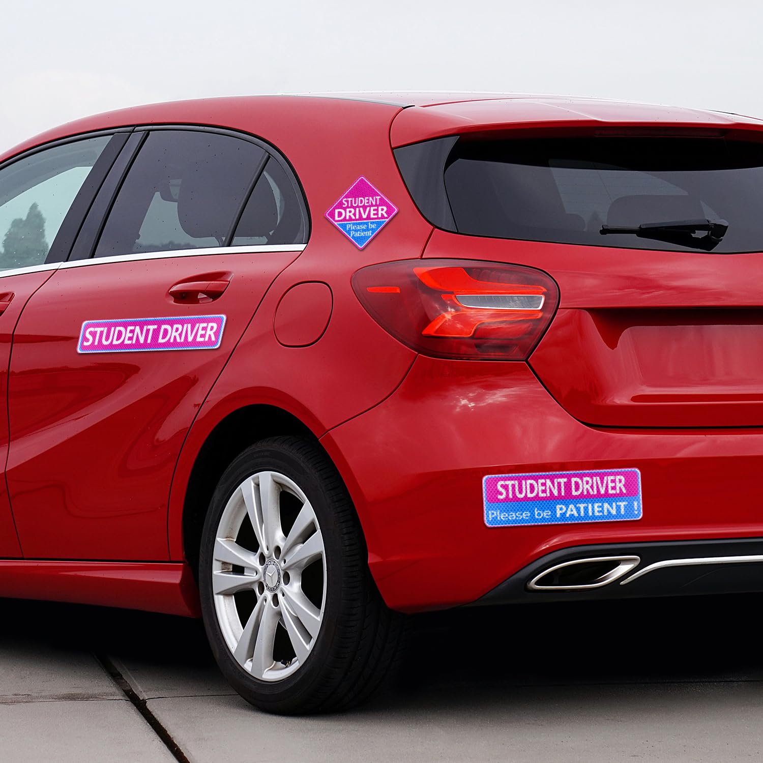 Reusable Driver Sticker Pink 'Please Be Patient' Magnetic Signs For New ...