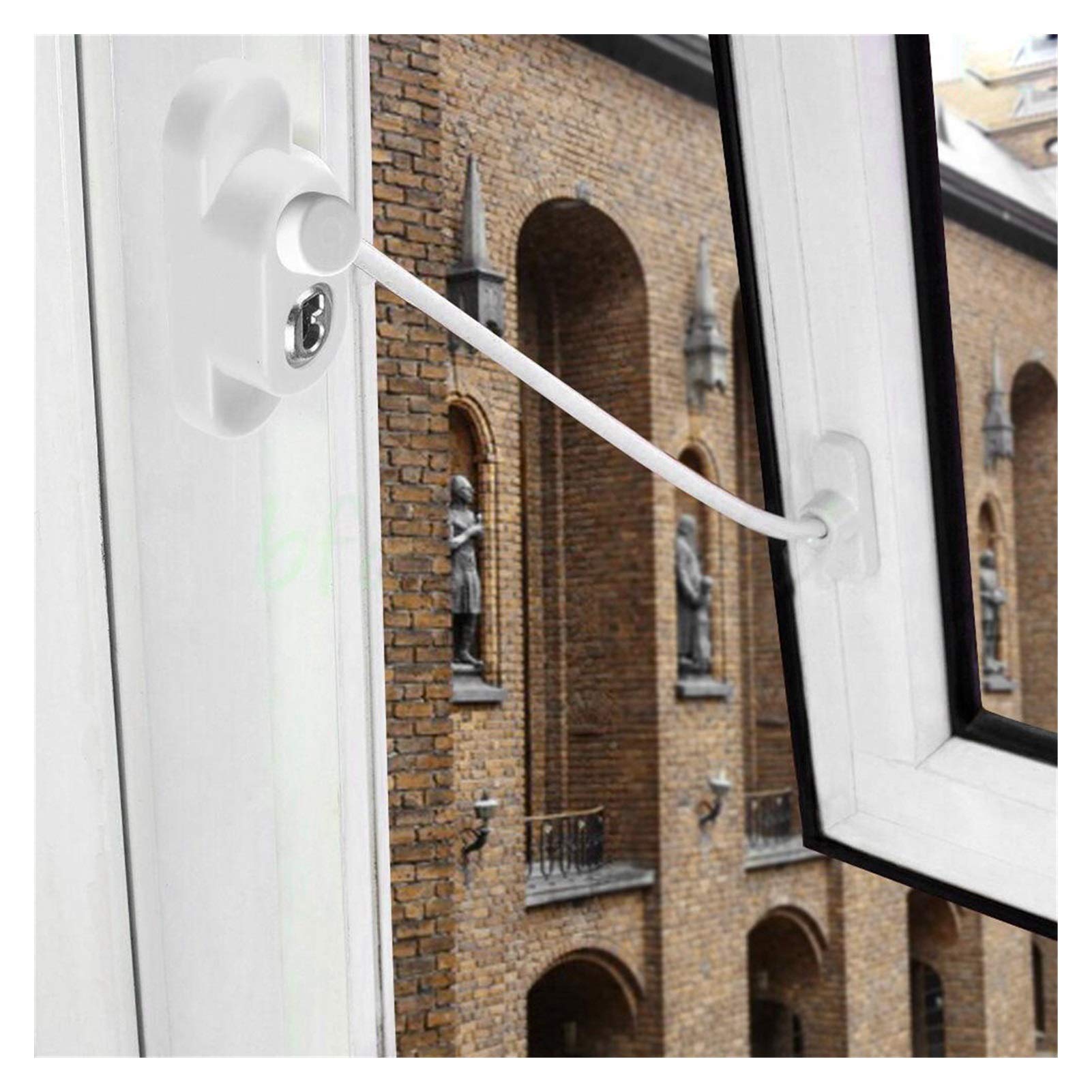 Cerradura de Seguridad, 1 Pieza, cerraduras de Seguridad, restrictor de Ventana de plástico para niños, Cerradura de Seguridad Infantil, Seguridad para niños, Evita Que los niños s