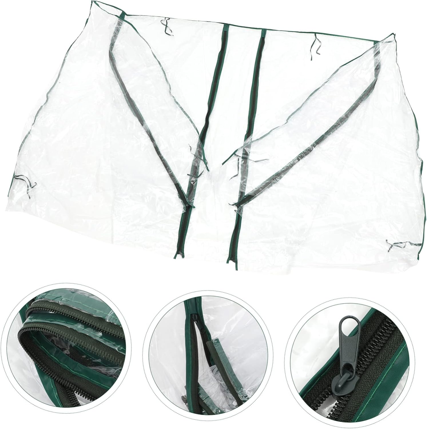 Mini Greenhouse Cover Replacement Sturdy PVC Protective Cover Zipper Door Garden Shade