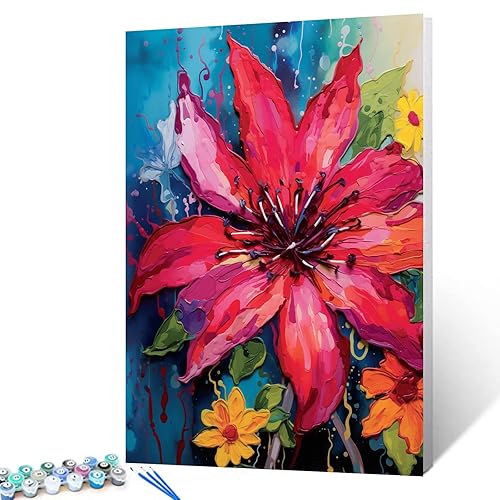 Aihonmin Beautiful Rhododendron Paint by Number for Adult and Kids