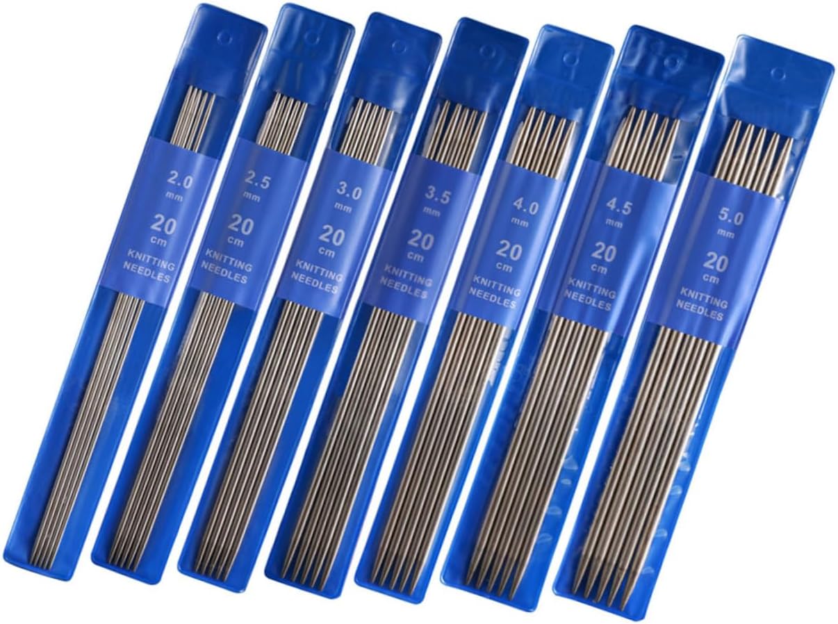 Uonlytech 35pcs Knitting Needles Double Pointed Tools Yarn Accessories for Easy Hand Knitting for Beginners and Craft