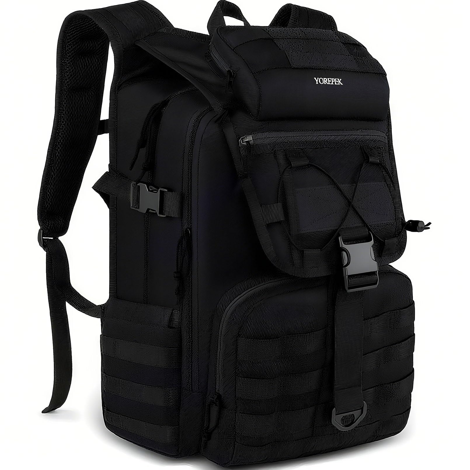 YOREPEK Groß Taktischer Rucksack, Wasserdicht, für Trekking und Outdoor-Aktivitäten, Khaki