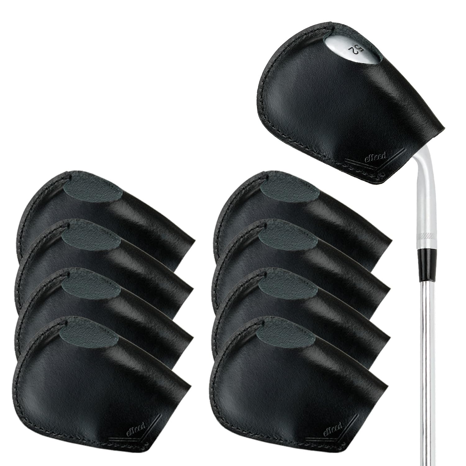 Golf Iron Covers – Premium Genuine Leather | Universal Fit for All Brands | Protective Golf Club Head Covers