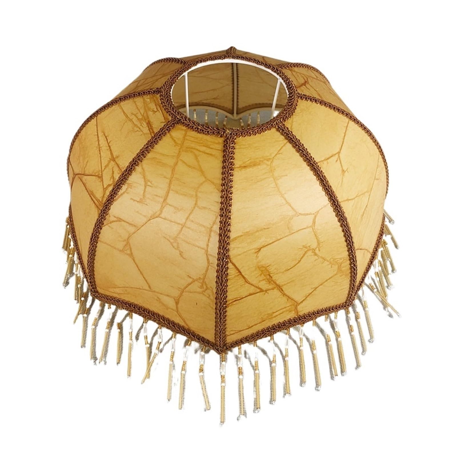 Luysgbxr Color-02 Tassel Lampshade Retro Lampshade Umbrella Shape Cloth Chandelier Wall Lamp Cover With Tassels