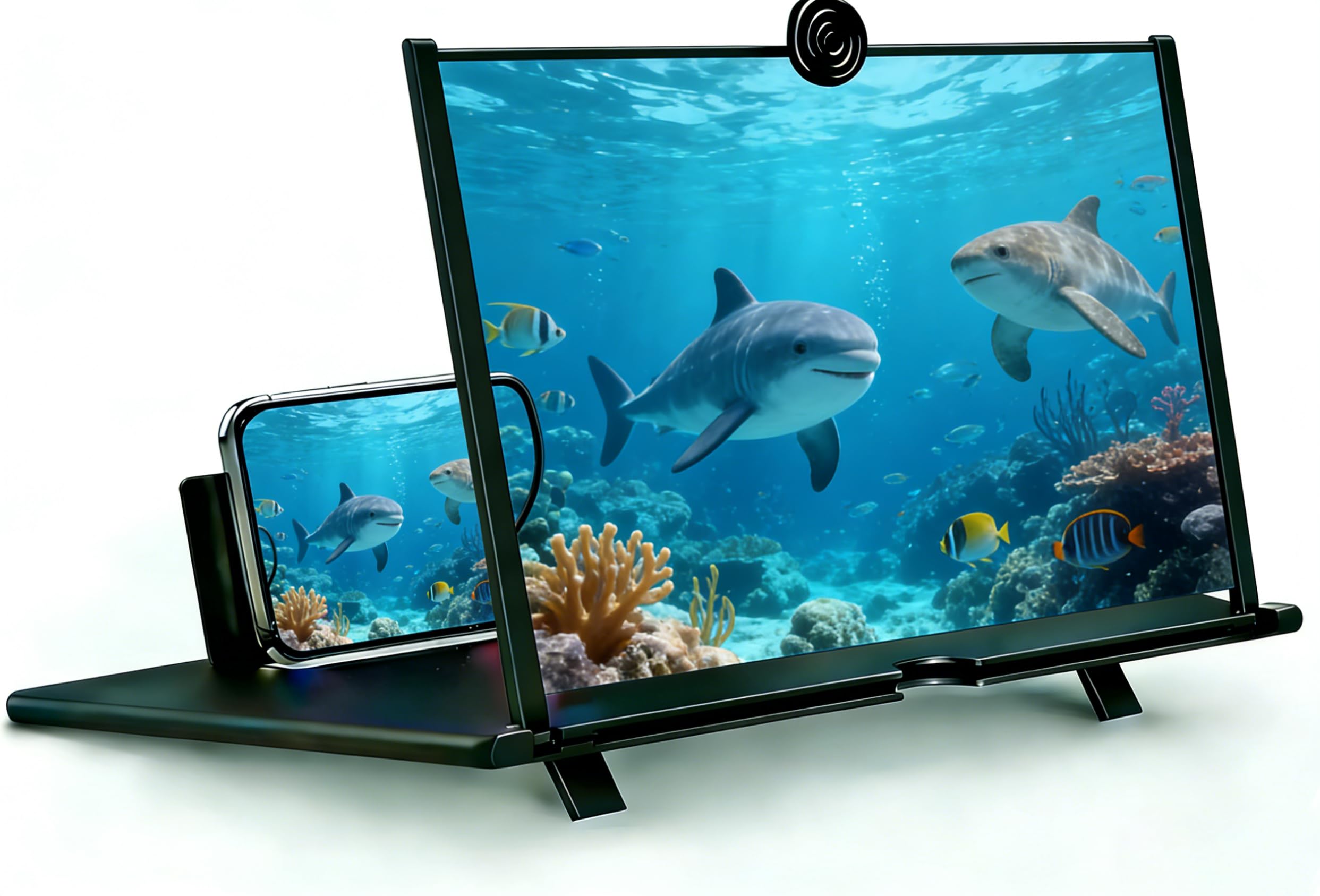 Loupe d'écran smartphone projecteur 3D noir universel