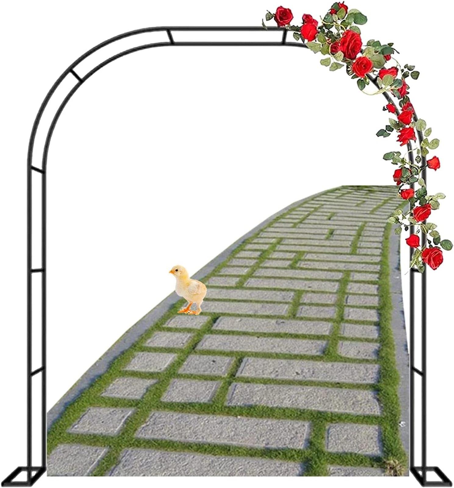 Arco in Metallo per Il Giardino All'aperto, Larghezza 120~350cm Heavy Duty Arco di Giardino Decorazione di Nozze, Arco Pergolati Tubolare Durevole, Arco per Rose Rampicanti,120x220x40CM