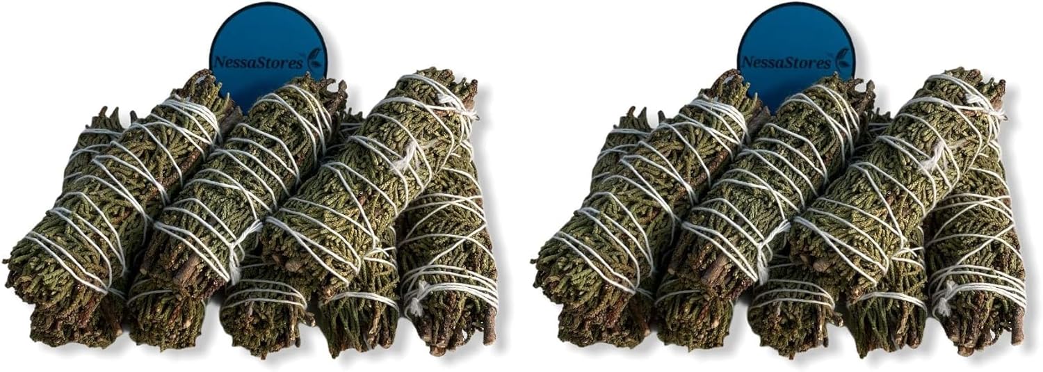 NESSASTORES - Juniper Smudge Incense 4" Bundle #JC-176 (6 pcs) (Pack of 2)