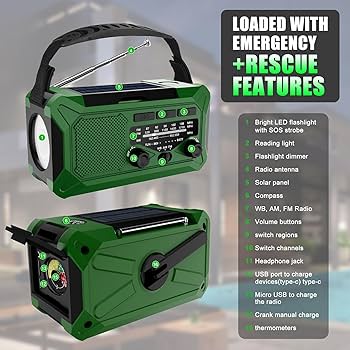 ポータブルプレーヤー E-READY Emergency Compact Crank Radio Midland ER210 E+READY Compact Emergency Crank Radio – MIDLAND