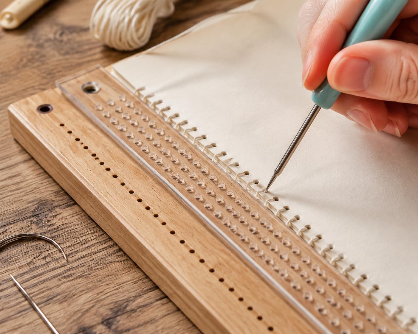 INFISELECT Ensemble de guides de perforation de journal – Kit d'outils de reliure durable pour fournitures de journaux indésirables, livres japonais et coptes – Parfait pour les artisans, les