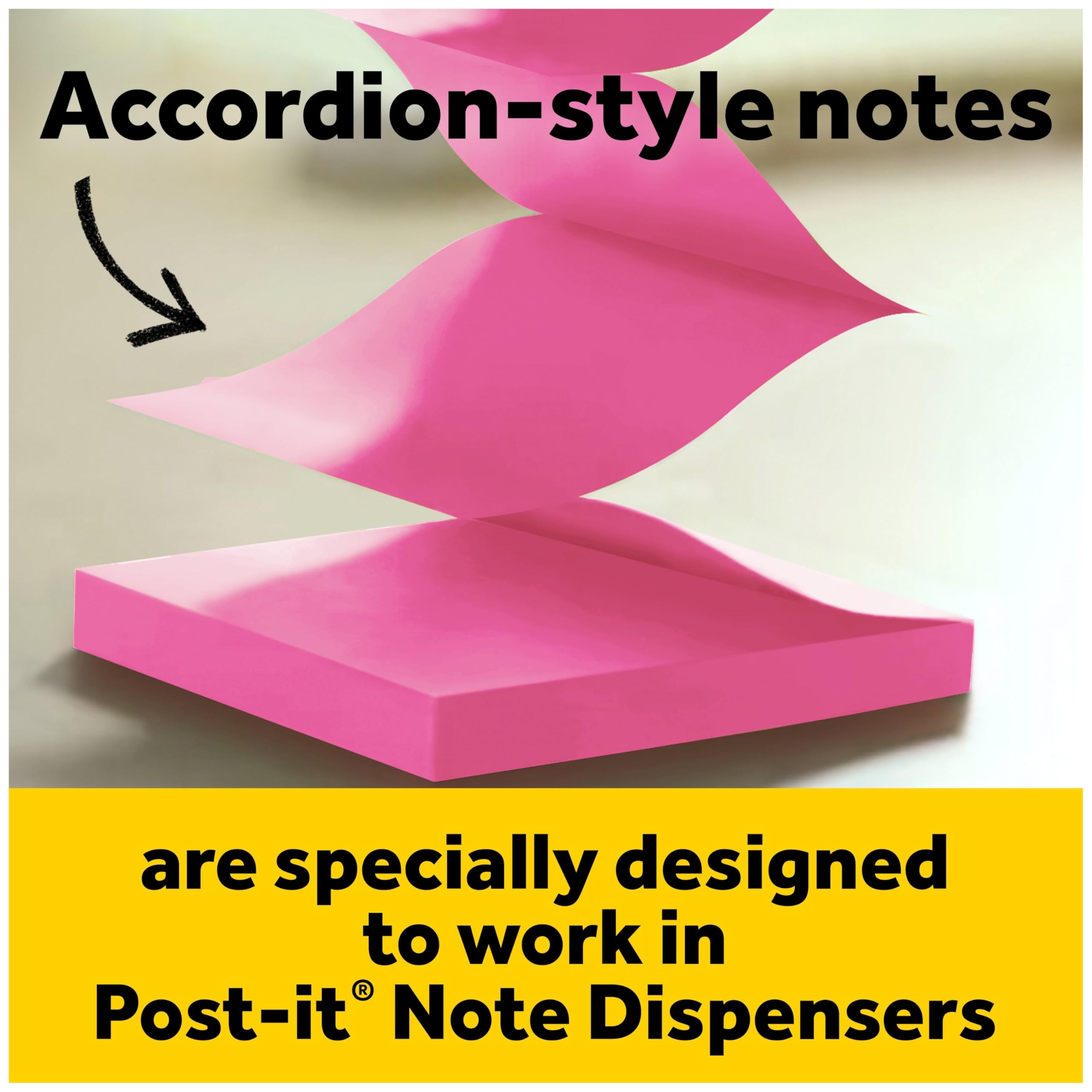 Post-it Pop-Up-Zettelspender, Katzen-Design, 7,6 x 7,6 cm, 1 Spender/Packung, Weiß