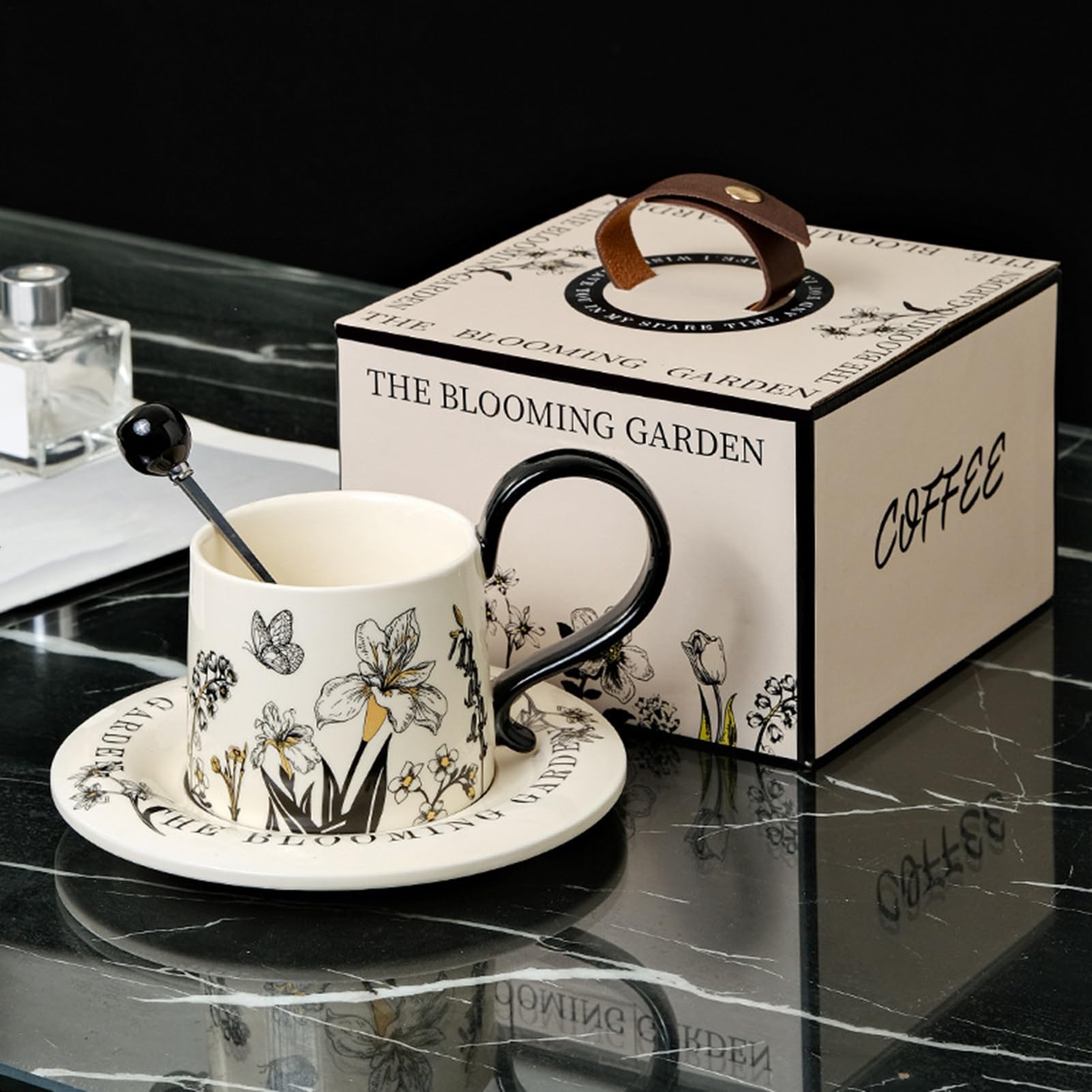 Da Caffè Tazze per Bevande con Motivo Floreale per Latte | Ceramica Cappuccino Per Latte Cioccolata Vino Birra Cucina Ristorante Caffè Compleanno Natale