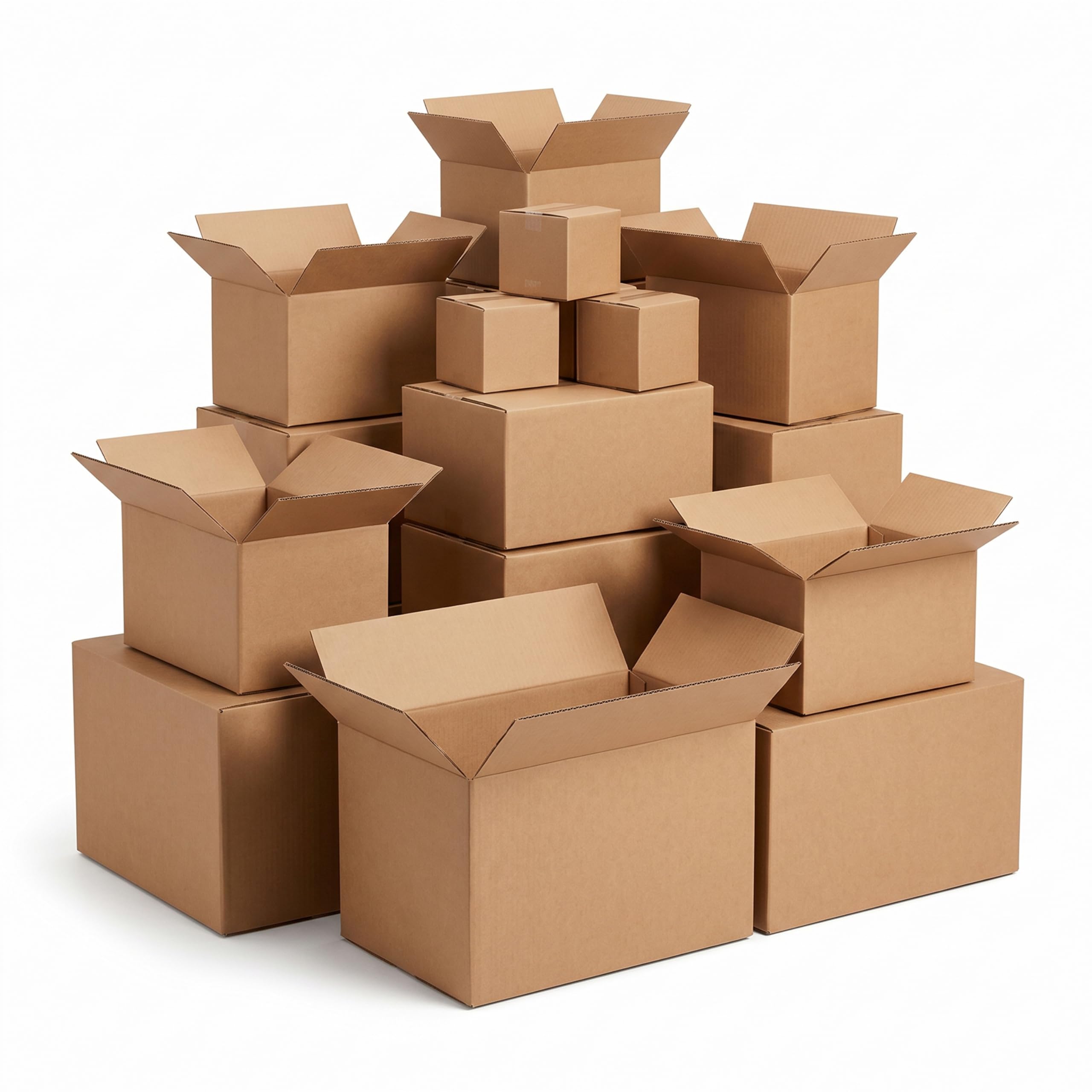 Versandkarton 600 x 400 x 400 mm, 1-wellig 1.20 B, brauner Kraftpapier Faltkarton FEFCO 0201, Großkarton für E-Commerce, Privatversand und Organisation