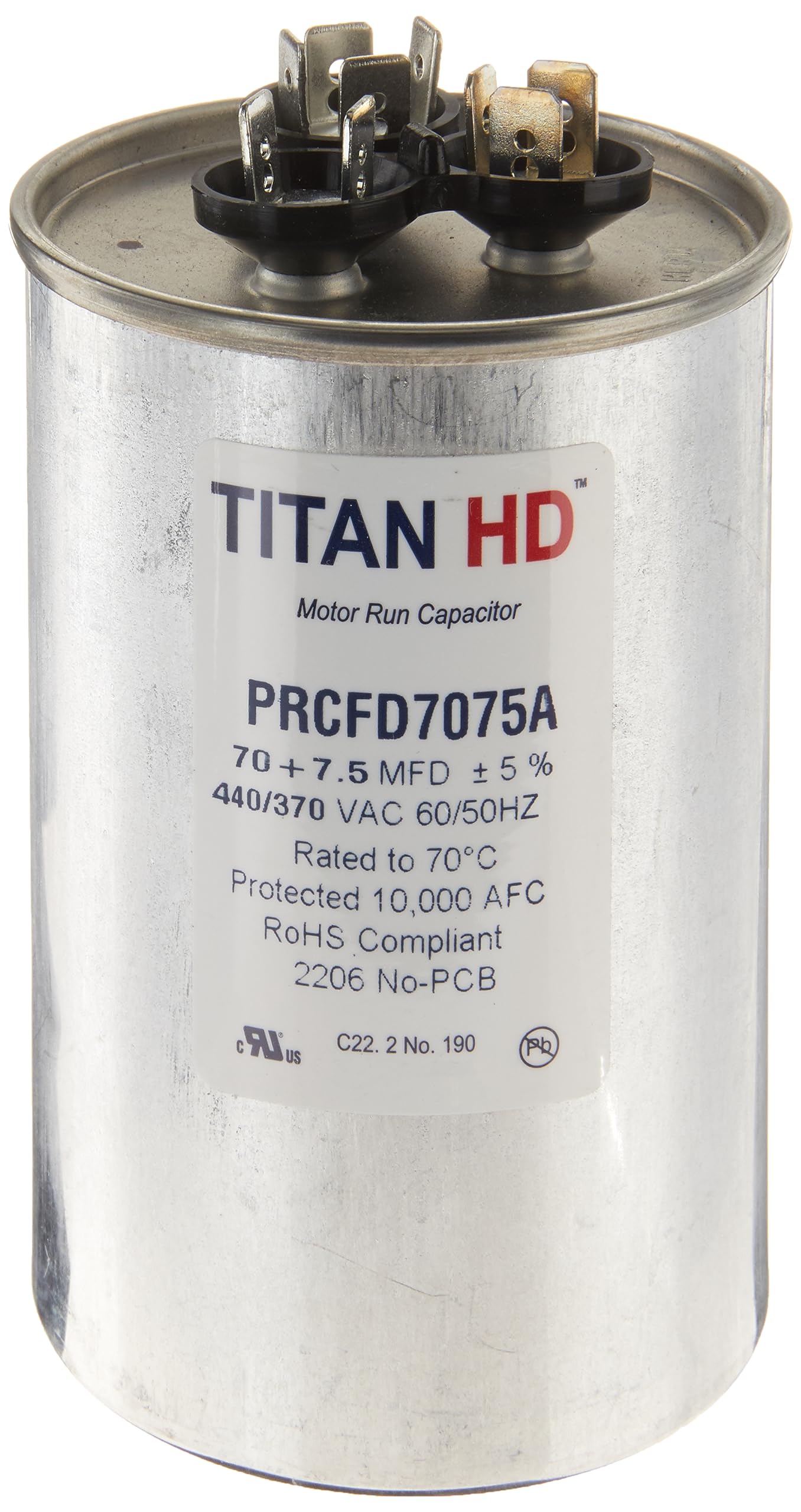 Packard Titan Hd 70+7.5Mfd, 440/370V, Round Prcfd7075A: Amazon.com