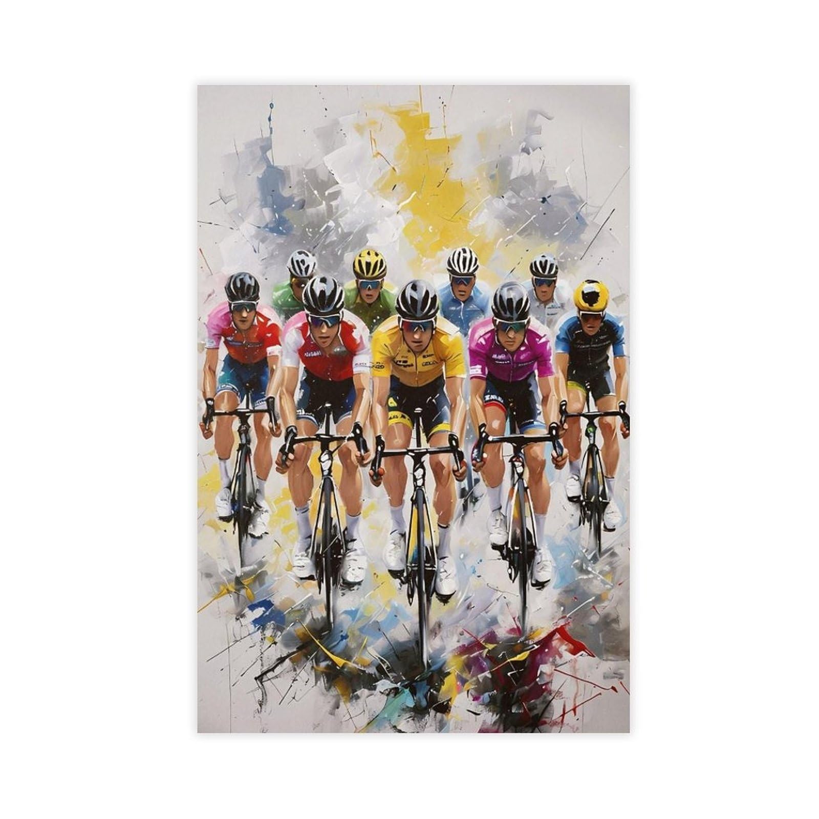 Qitubvaf Cycling Art Print Canvas Poster Bedroom Decor Landscape Office Room Decor Gift 16X24inch(40X60cm)