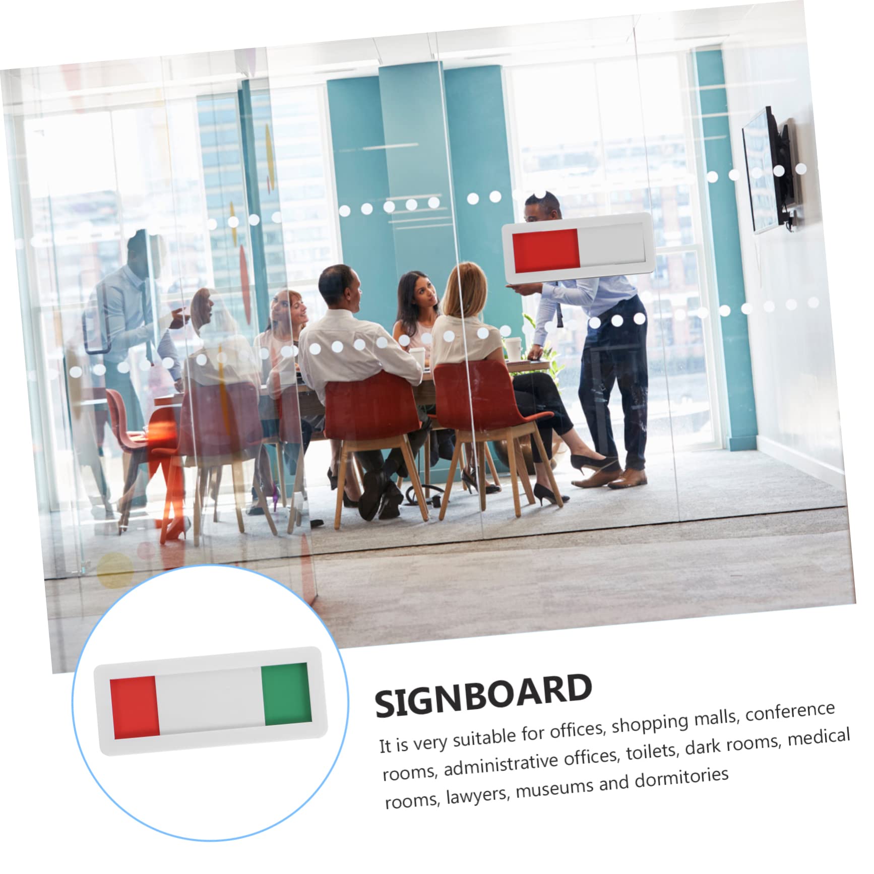 Segnale Privacy Per Porta Scorrevole VILLCASE – Occupato/Libero In Acrilico, Per Ufficio, Bagno, Hotel, Conferenze