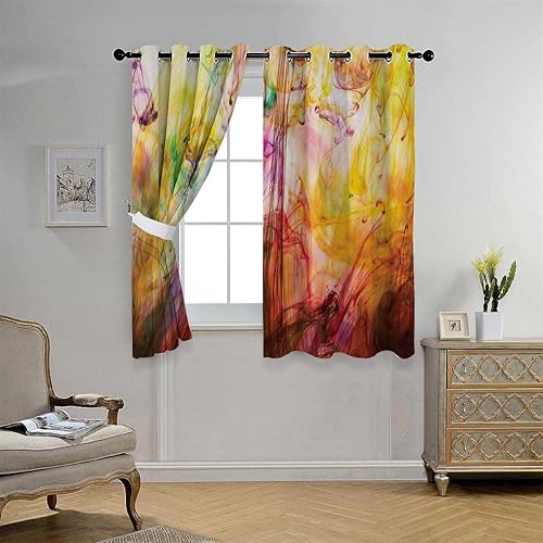 Miniatura 3 de Cortinas para cocina - Cortina corta con ojales para puerta corrediza de cristal, 85 pulgadas de ancho por 85 pulgadas de largo, 2 paneles