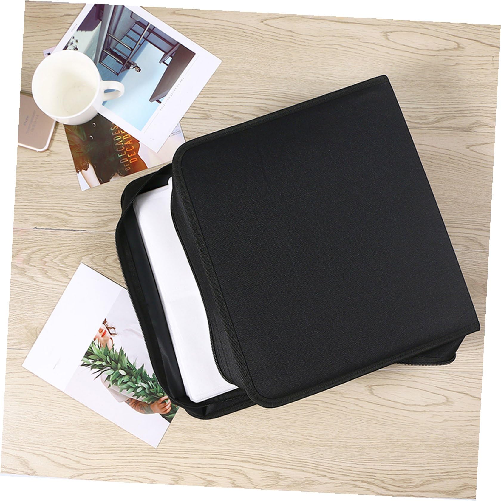 Custodia Porta CD e Dvd da 320 Dischi in Pu e Tessuto Chiusura a Cerniera, Formato Portatile per Utilizzo Quotidiano e Trasporto Sicuro