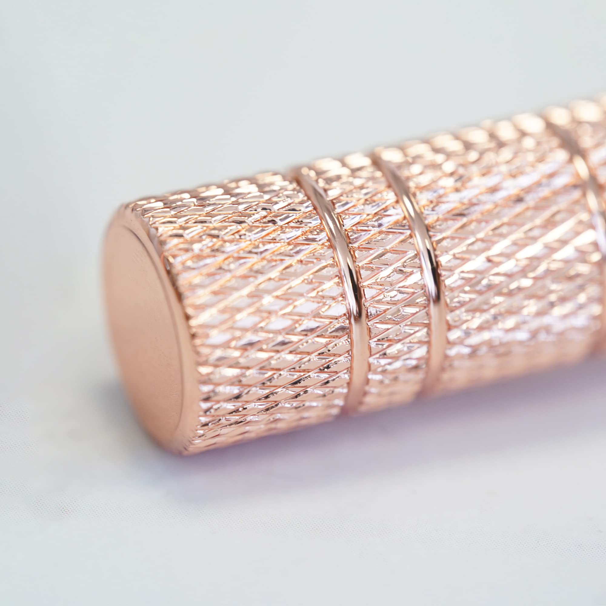 Kit de Rasage Femme Or Rose Aluminium - 20 Lames - Blaireau - Savon à Raser