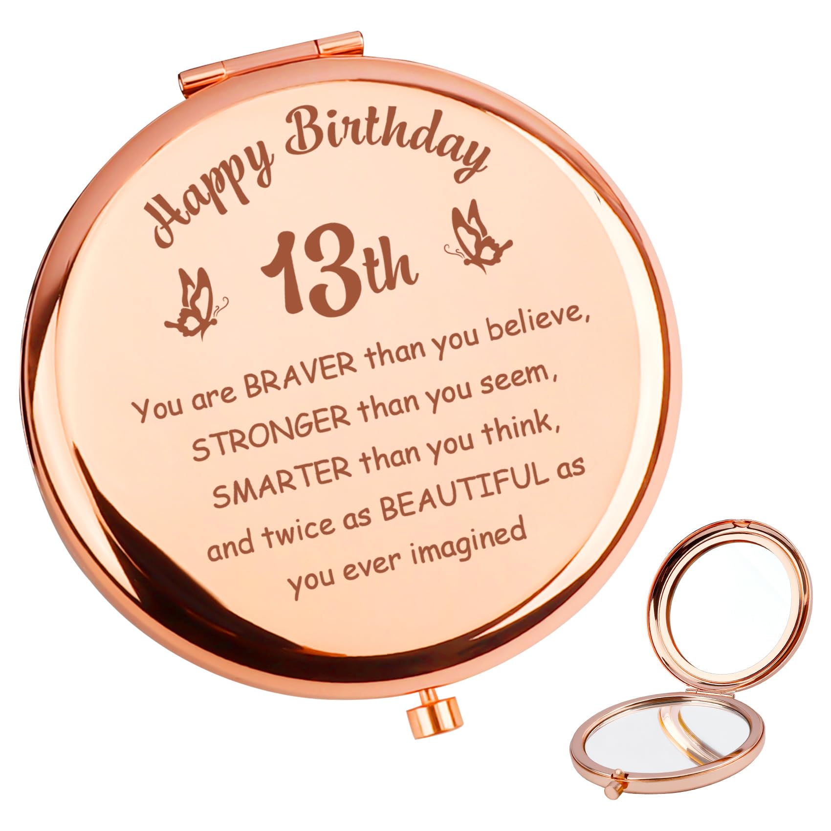 13th Birthday Gifts For Girls Compact Mirror Easter Gifts For 13 Year Old Girls Birthday Presents For 13 Year Old Granddaughter Niece Sister Daughter Gifts 13th Birthday Presents From Mum Dad Friend-picture-47