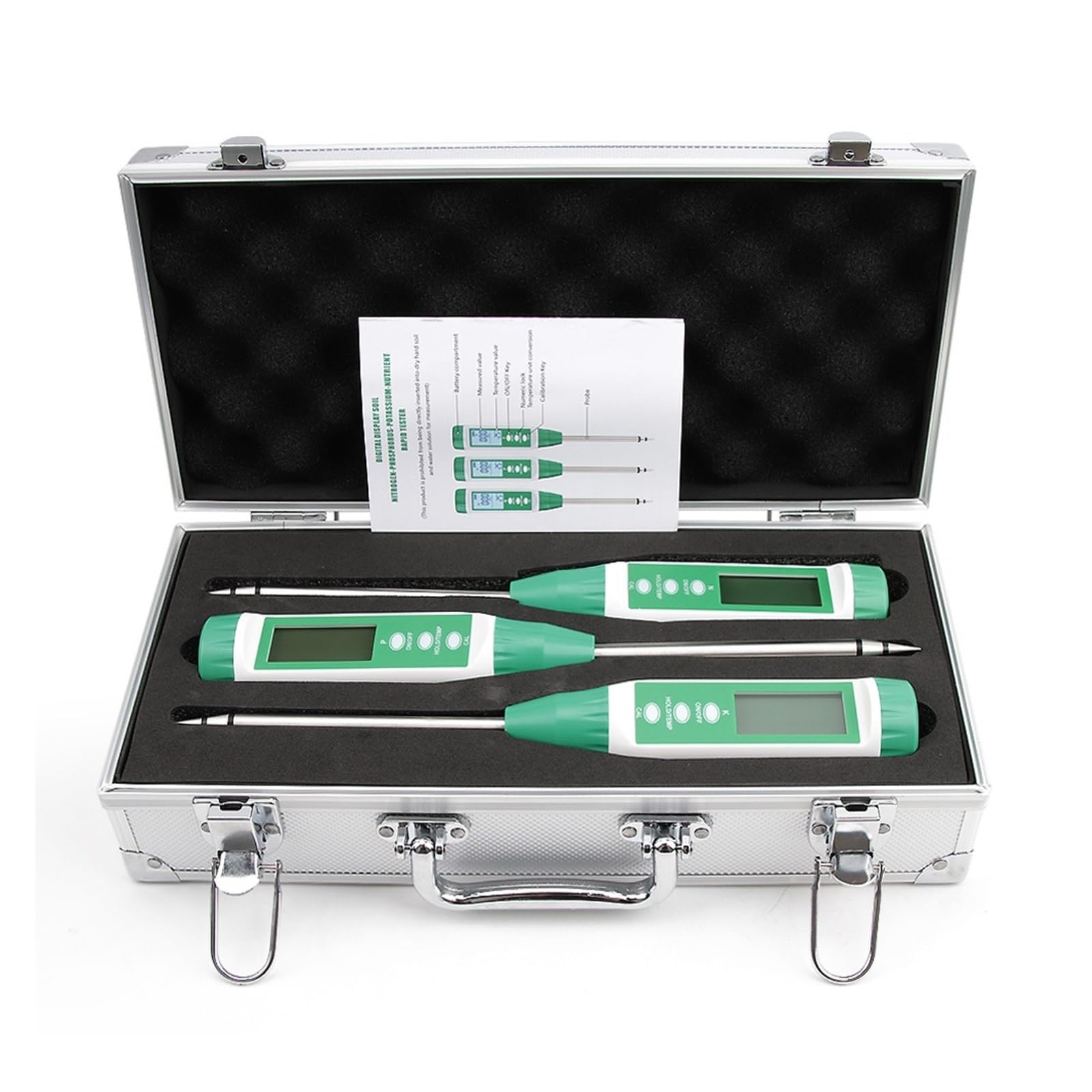 Kit for l'analisi del Terreno, misuratore NPK, rapido di azoto/fosforo/potassio, analizzatore nutrienti for Piante in Crescita, Risposta Veloce(YG-07)