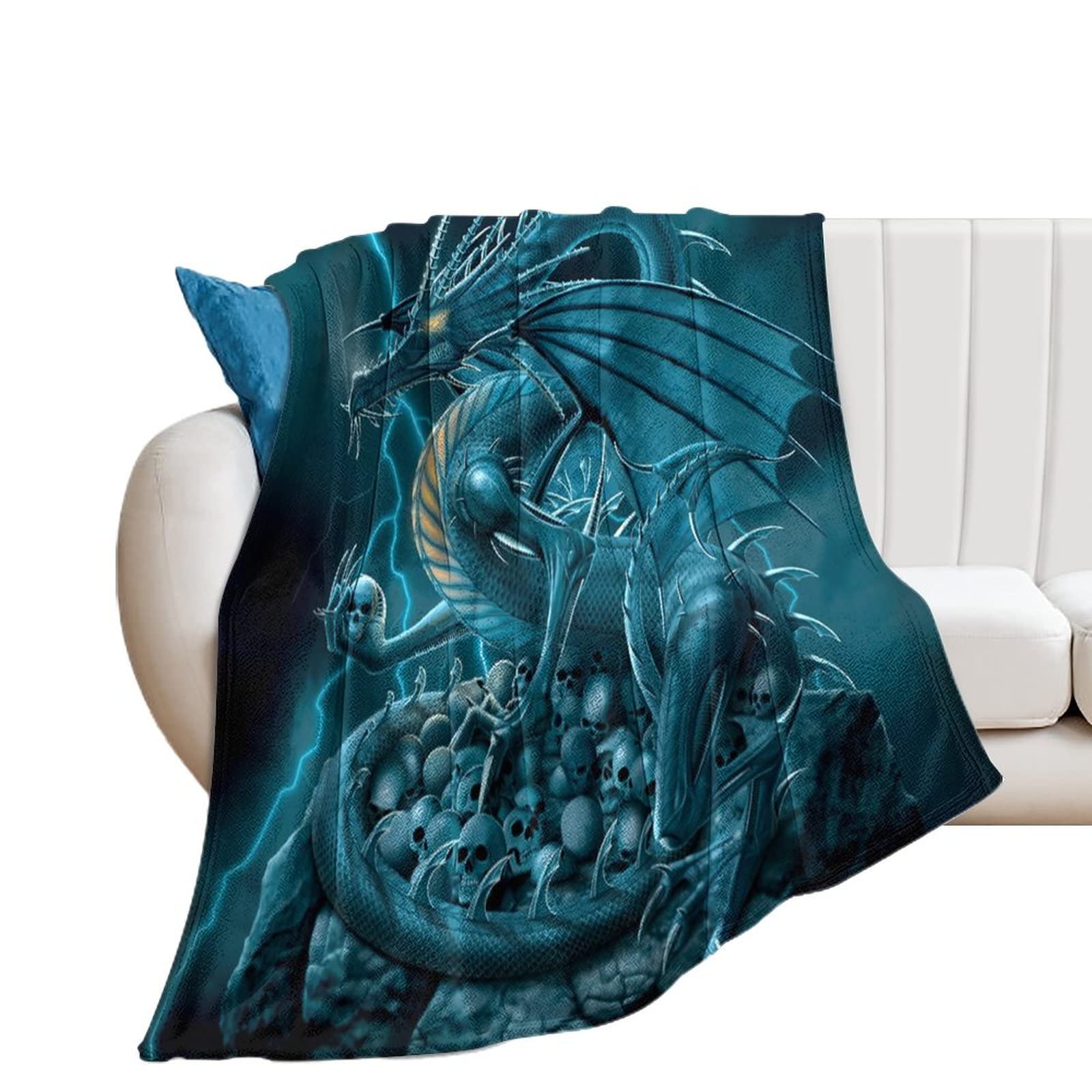 Plaid dragon abstrait couverture polapé canapé lit toutes saisons 130x150