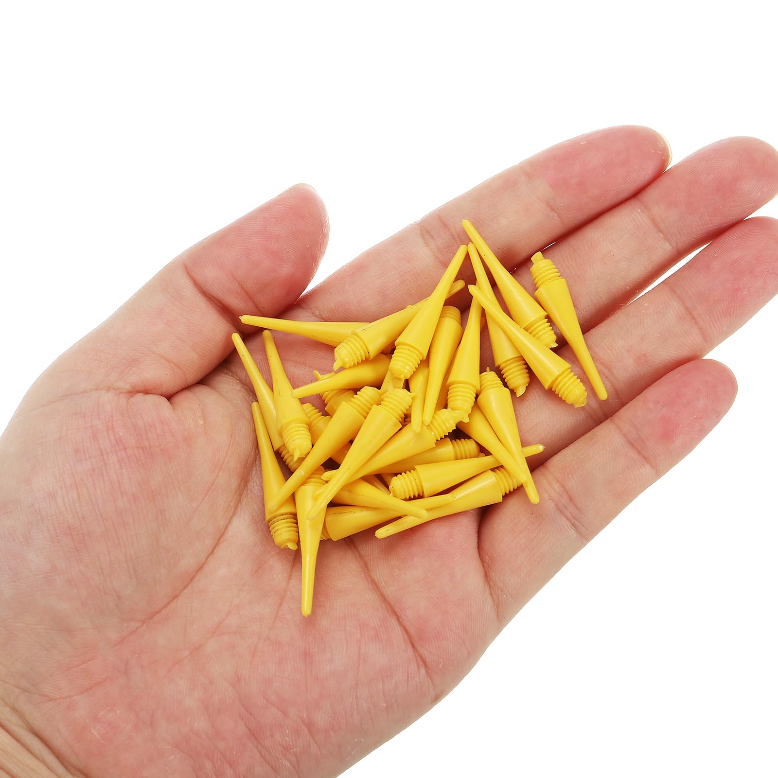 YOKIVE 50 Pcs Plastic Dart Tips, Game 2BA Thread Soft Darts Tips Replacements, Yellow - Image 4